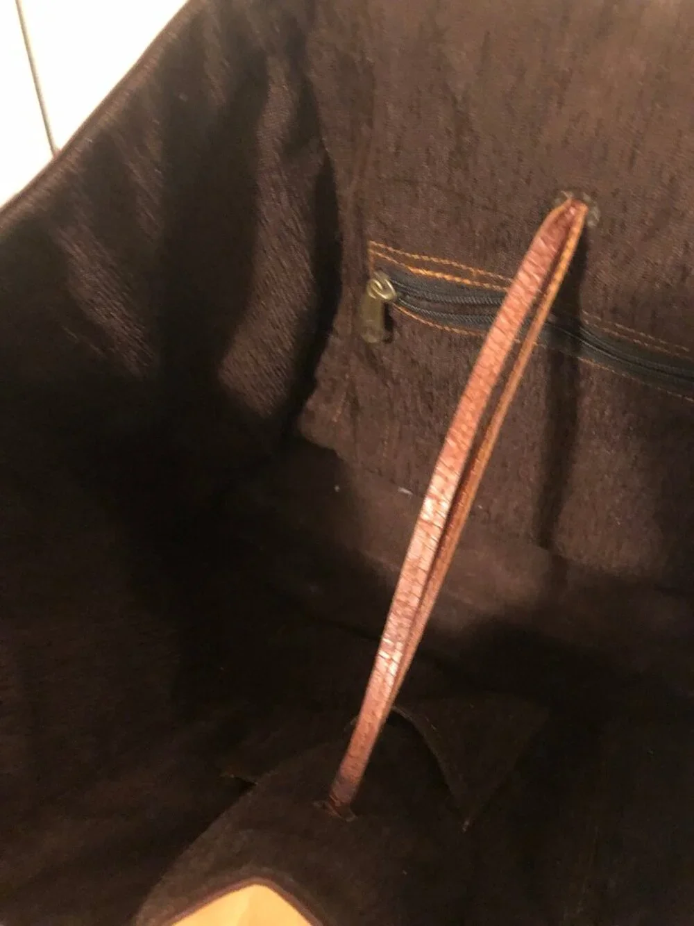 Vintage Leather Tote Bag